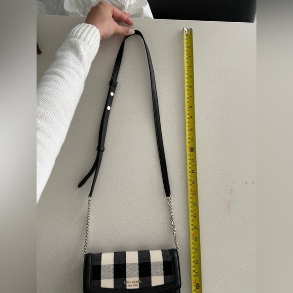 NWT Kate Spade Black and White Checkered Crossbody Bag - Picture 10 of 12